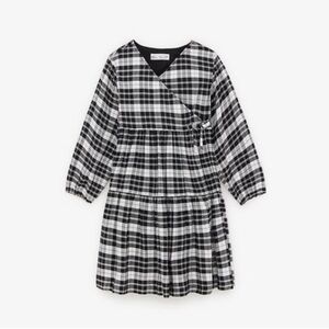 Zara plaid wrap dress 9 girls